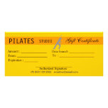 Don de certificat-prime de Pilates de yoga Double Carte En Couleur