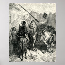 Don don Quichotte et dame Posters