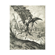 Don don Quichotte et les moulins à vent Toile Tendue