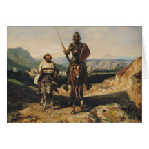Don don Quichotte et Sancho Carte De Vœux