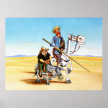 DON DON QUICHOTTE ET SANCHO - COPIE DE TOILE POSTERS