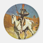 Don don Quichotte et Sancho Panza par Daumier Hono Magnets