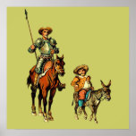 Don don Quichotte et Sancho Panza Affiche