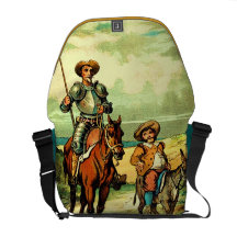 Don don Quichotte et Sancho Panza Sacoches