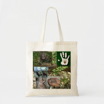 Donnant à faune une main sacs en toile