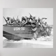 Donner l'assaut à la plage, les années 1940 affiches