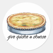 Donnez à quiche une occasion autocollants ronds