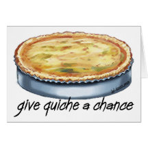 Donnez à quiche une occasion carte