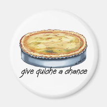 Donnez à quiche une occasion aimant pour réfrigérateur