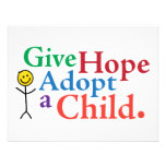Donnez l'espoir adoptent un enfant invitations