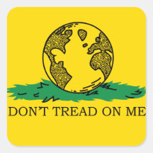 Don't Tread on Me Earth Bumper Sticker
