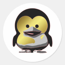 d'Or de Tux de bébé de Linux Autocollants