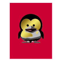 d'Or de Tux de bébé de Linux Cartes Postales