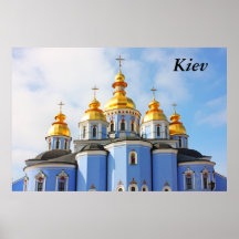 D'or fait face de dans la cathédrale à Kiev, Kiev Posters