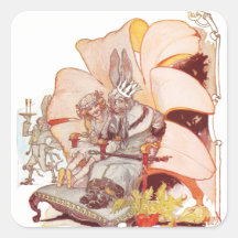 Dorothy et le roi du cru once de Bunnybury Stickers Carrés