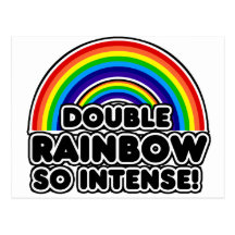 Double arc-en-ciel si intense cartes postales