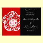Double carte orientale de faire-part de mariage de invitations