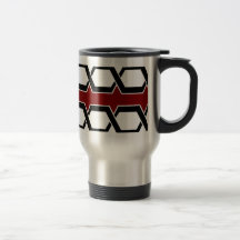 Double hélice noire (rouge) mugs