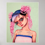 Doubles queues de cheval roses posters