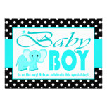 Douche bleue mignonne de bébé de pois d'éléphant bristols