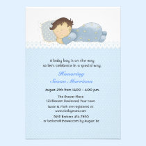 Douche de bébé de sommeil invitations