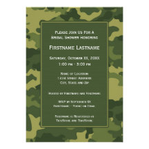 Douche de Camo ou partie de fiançailles nuptiale Faire-part
