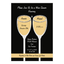 Douche de vin blanc ou invitation nuptiale de douc