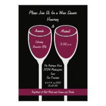 Douche de vin ou invitation nuptiale de douche, vi