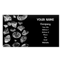 Douche des diamants cartes de visite personnelles
