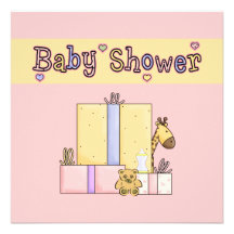 Douche d'invitation de baby shower de cadeaux