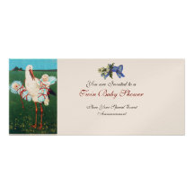 DOUCHE JUMELLE Champagne de BÉBÉ de CIGOGNE métall Invitations Personnalisées