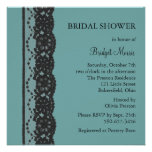 Douche nuptiale 2 de dentelle française turquoise bristol