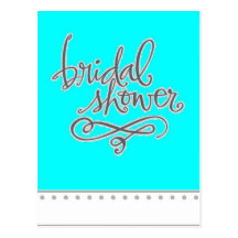 Douche nuptiale bleue cartes postales
