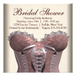Douche nuptiale de corset rose de Brown Faire-parts