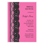 Douche nuptiale de dentelle (fuchsia) invitations personnalisées