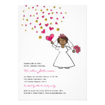 Douche nuptiale de fleurs fuchsia de coeurs de jeu bristol