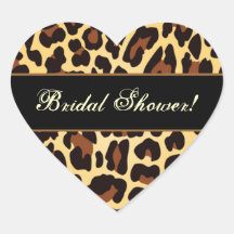 Douche nuptiale de léopard noir d'or adhésifs