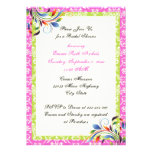 Douche nuptiale de mariage damassé de feuille de r invitations