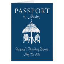 Douche nuptiale de passeport de Puerto Vallarta Me Cartes De Vœux