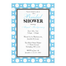 Douche nuptiale de pois assortie par bleu de café faire-part personnalisé