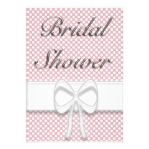 Douche nuptiale de rose et blanche cartons d'invitation