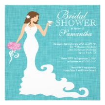 Douche nuptiale de turquoise de bleu de vin modern bristols