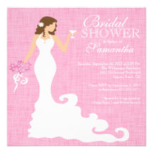 Douche nuptiale de vin rose moderne de jeune marié invitations