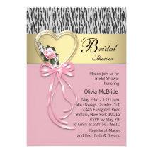 Douche nuptiale de zèbre de noir de zèbre rose d'o bristol