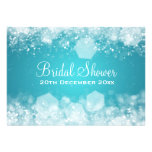 douche nuptiale élégante bleue de scintillement de invitations