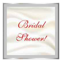 Douche nuptiale en soie blanche invitations personnalisées