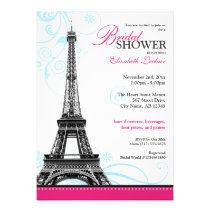 Douche nuptiale parisienne de Tour Eiffel de Flour invitations