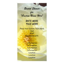 Douche nuptiale pour le rose blanc d'invitations f photocartes