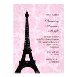 Douche nuptiale romantique de Paris Cartons D'invitation
