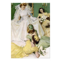Douche nuptiale V2 des rétros années 1940 invitations